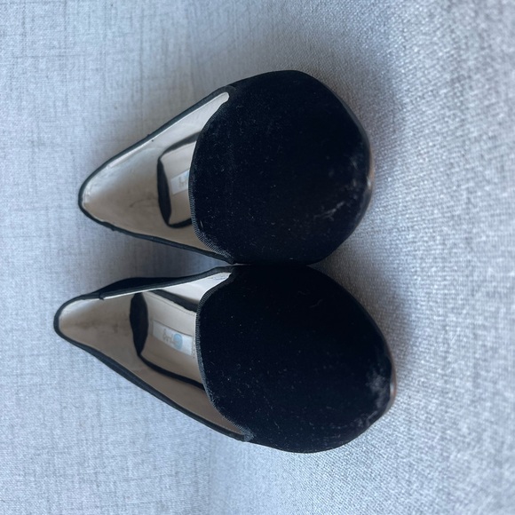 Boden Size 39 Black Velvet Block Heel Loafer, Perfect Holiday Shoe - Picture 8 of 11